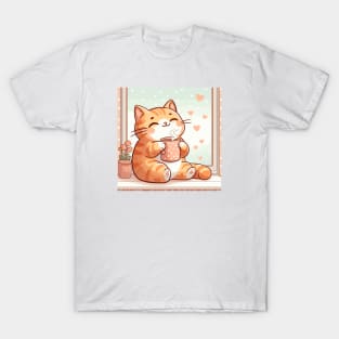 Coffee Cat Lover Gifts T-Shirt